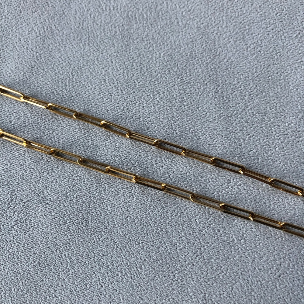 Chain Link 50 cm Necklace ~ Gold Tone Stainless Steel ~ Brand New!